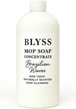 Blyss Mop Soap Brazilian Waves, Floor Cleaner for Mopping, Luxury Scented Mop Soap, LVP Vinyl Laminate and Hardwood Floor Cleaner Solution, Plant Powered Floor Cleaner