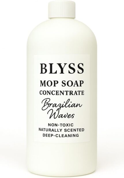 Blyss Mop Soap Brazilian Waves, Floor Cleaner for Mopping, Luxury Scented Mop Soap, LVP Vinyl Laminate and Hardwood Floor Cleaner Solution, Plant Powered Floor Cleaner