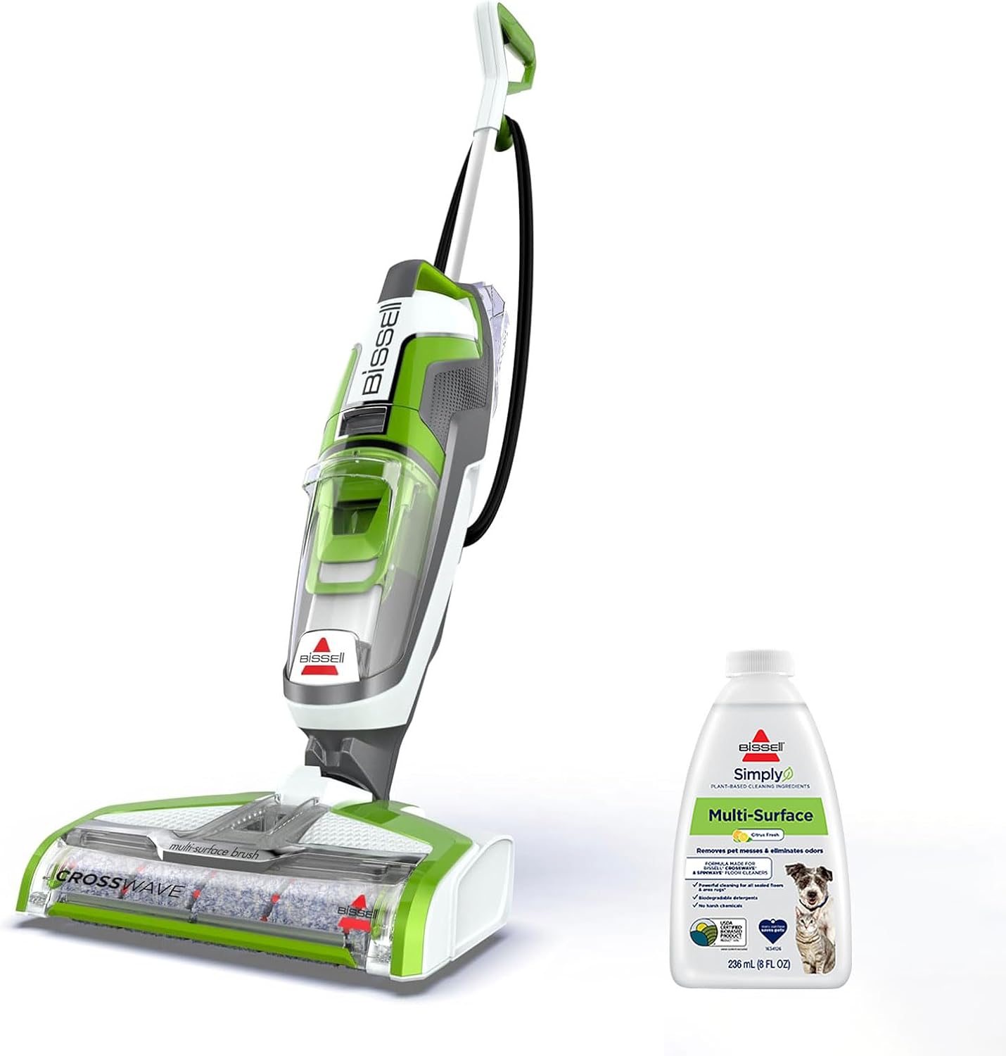 Bissell Crosswave Turbo Vacuum Mop All in One Wet and Dry Vac Combo Hard Floor & Area Rug Cleaner, 3888A | Turbo suction for deep cleaning; all-in-one wet/dry vac combo; cleans hard floors and area rugs