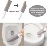 3 Pack Pumice Stone for Toilet Bowl Cleaning with Handle, Scouring Stick Remove Toilet Bowl Hard Water Rings, Calcium Buildup and Rust for Cleaning Toilet, Bathroom, Kitchen Sink, Grill (Gray) - Image 5