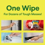 Seventh Generation Multi Surface Wipes, Pack of 3, for all purpose cleaning, lemon zest scent with 100% essential oils and botanical ingredients, 70 ct each - Image 4