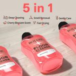 Botare Floor Cleaner Liquid for Mopping, Household Deep Cleaning Solution for Wood,Hardwood,Tile,Laminate,Marble & Porcelain & Bathroom,Sakura Scent,17.6 Fl Oz Each(1 Bottle+1 Cleaning Cloth) - Image 5