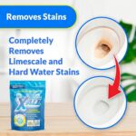 X-ALL Foaming Toilet Cleaner, Self-Activating Powder for Deep Cleaning, Fights Stains, Limescale and Mineral-Buildup - Image 6