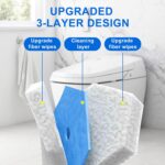 60pcs Disposable Toilet Brush Head Refills Compatible With Clorox System | Upgrade Fiber Cleaner Heads for Clorox Toilet Closestool .(not included brush rod) - Image 2