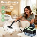 Steam Cleaner, Portable Steamer for Cleaning with 16pcs Accessories, 6-Level Adjustable and 15s Heat-Up, Handheld Steam Cleaner for Home, Tile, Dirt, Grout, Grease, Car Detailing - Image 2