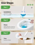 Kucbraly 50 Count Toilet Cleaner Refill Compatible with Clorox Toilet Wand | No Falling Apart, Quick & Powerful Cleaning Disposable Toilet Brush Refills for Bathroom, Bathtub, Sink, Glass Cleaning - Image 7