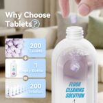 Floor Cleaning Tablets Compatible with Tineco Cleaning Solution, 200 Count Lavender Scent Multi-Surface Floor Cleaner Tablets with 250ml Mixing Bottle, for All Robot Vacuum Mop Hardwood Tile - Image 3