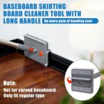 Mops for Floor Cleaning with 57" Long Handle, Baseboard Cleaner Tool with 84" Handle, 2 Reusable Pads, Wet and Dust Mopping for Hardwood, Laminate, Tile Floor, Skirting Board, 7Pcs Gray - Image 3