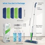 Spray Wet Mops for Floors Cleaning: Hardwood Floor Mop Kit with 2 Bottles | 5 Washable Pads for Swiffer PowerMop, 360° Swivel Head, Commercial Dust Mop Refillable, for Laminate Vinyl Wood Tiles Ceramic - Image 7