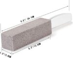 3 Pack Pumice Stone for Toilet Bowl Cleaning with Handle, Scouring Stick Remove Toilet Bowl Hard Water Rings, Calcium Buildup and Rust for Cleaning Toilet, Bathroom, Kitchen Sink, Grill (Gray) - Image 2