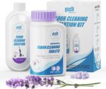Floor Cleaning Tablets Compatible with Tineco Cleaning Solution, 200 Count Lavender Scent Multi-Surface Floor Cleaner Tablets with 250ml Mixing Bottle, for All Robot Vacuum Mop Hardwood Tile
