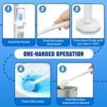 Disposable Toilet Brush & Holder Set with 50 Toilet Bowl Refills for Clorox | Wall Mounted Disposable Toilet Bowl Kit, for Bathroom, Sink & Bathtub, Touchless Toilet Cleaning System - Image 5
