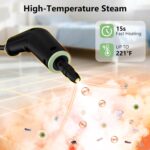Steam Cleaner, Portable Steamer for Cleaning with 16pcs Accessories, 6-Level Adjustable and 15s Heat-Up, Handheld Steam Cleaner for Home, Tile, Dirt, Grout, Grease, Car Detailing - Image 4