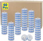 60pcs Disposable Toilet Brush Head Refills Compatible With Clorox System | Upgrade Fiber Cleaner Heads for Clorox Toilet Closestool .(not included brush rod)