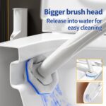 Hohoky Disposable Toilet Brush Cleaning System, Two Sets of Wands and 60p Refills Pads Replacement Heads, Wall Mounted Toliet Stick Starter Kit Bathroom Maintenance, Toilet Bowl Cleaner Holder - Image 7