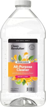 Clean Revolution SuperCharged All Purpose Cleaner Refill with Smart Probiotic + Enzyme Complex, Multi-Surface Kitchen Bathroom & Floor Cleaner, Dreamy Citrus, 128 Fl Oz - Image 8