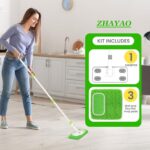 ZHAYAO Sweeper Mop System with 3 Reusable Microfiber Mop Pads | Dry and Wet Multi Surface Floor Cleaner, Includes 1 Mop + 3 Washable Refills for Hardwood, Tile, and Laminate Floor Cleaning - Image 3