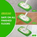 ZHAYAO Sweeper Mop System with 3 Reusable Microfiber Mop Pads | Dry and Wet Multi Surface Floor Cleaner, Includes 1 Mop + 3 Washable Refills for Hardwood, Tile, and Laminate Floor Cleaning - Image 7