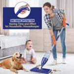 Microfiber Spray Mops for Floors Cleaning: Wet Dry Mop Hardwood Floor Mops | 3 Washable Reusable Pads for Swiffer Powermop, Flat Mop with Sprayer Microfiber Dust Mop, for Tile Wood Laminate Vinyl Marble - Image 2