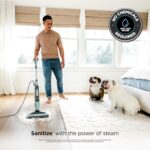 Shark Steam & Scrub Steam Mop, All-in-One Hard Floor Cleaner, Grey, S8001 | LED Headlights, 4 Dirt Grip Soft Scrub Pads Included, XL Water Tank, Swivel Steering - Image 4