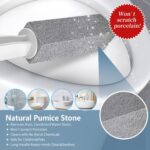 Laiyeoy Pumice Stone Toilet Bowl Cleaner, Hard Water Stain Remover | 2Pack, with Long Handle,Removes Rings,Rust/Lime,Safe for Porcelain, For Toilet Brush/BBQ Grills/Sink/Pool/Bathroom. - Image 3