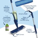 Bona Multi-Surface Floor Premium Spray Mop - Includes Multi-Surface Floor Cleaner Concentrate and Machine Washable Microfiber Cleaning Pad - For Stone, Tile, Laminate and Vinyl LVT/LVP Floors - Image 2