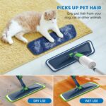 Spray Wet Mops for Floors Cleaning: Hardwood Floor Mop Kit with 2 Bottles | 5 Washable Pads for Swiffer PowerMop, 360° Swivel Head, Commercial Dust Mop Refillable, for Laminate Vinyl Wood Tiles Ceramic - Image 2