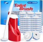 COBETE Disposable Toilet Brush Wand Kit with 50 Refills, Efficient Deep Scrubbing Toilet Bowl Cleaner Wand with Holder for Bathroom Toilet Cleaning(White) - Image 8