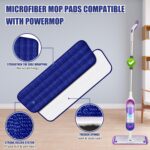 Microfiber Spray Mops for Floors Cleaning: Wet Dry Mop Hardwood Floor Mops | 3 Washable Reusable Pads for Swiffer Powermop, Flat Mop with Sprayer Microfiber Dust Mop, for Tile Wood Laminate Vinyl Marble - Image 3
