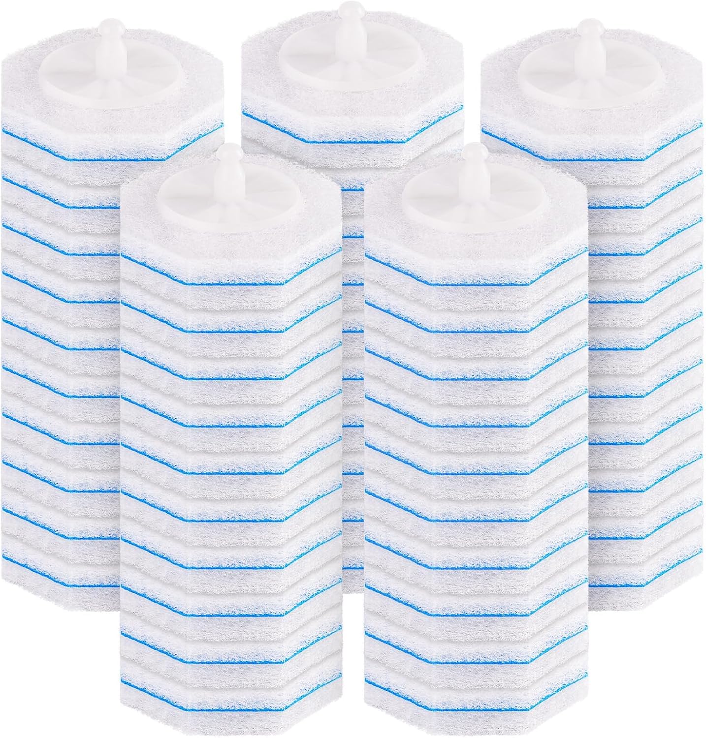 Kucbraly 50 Count Toilet Cleaner Refill Compatible with Clorox Toilet Wand | No Falling Apart, Quick & Powerful Cleaning Disposable Toilet Brush Refills for Bathroom, Bathtub, Sink, Glass Cleaning