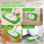 ZHAYAO Sweeper Mop System with 3 Reusable Microfiber Mop Pads | Dry and Wet Multi Surface Floor Cleaner, Includes 1 Mop + 3 Washable Refills for Hardwood, Tile, and Laminate Floor Cleaning - Image 2