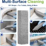 XTIIEED 8 Pack Pumice Stone Toilet Bowl Cleaner for Hard Water Rings | Scouring Bars Remove Mineral Buildup, Limescale and Rust from Toilets, Sinks, Bathtubs, Grills and Pool Tile - Image 5