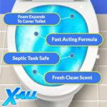 X-ALL Foaming Toilet Cleaner, Self-Activating Powder for Deep Cleaning, Fights Stains, Limescale and Mineral-Buildup - Image 3