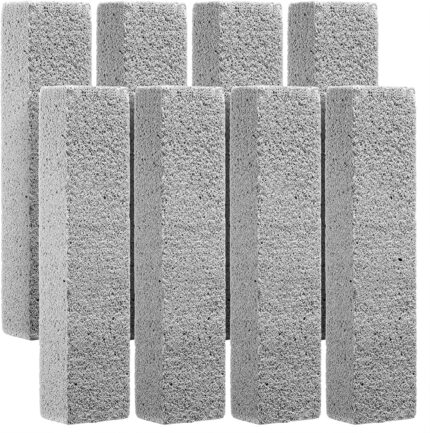 XTIIEED 8 Pack Pumice Stone Toilet Bowl Cleaner for Hard Water Rings | Scouring Bars Remove Mineral Buildup, Limescale and Rust from Toilets, Sinks, Bathtubs, Grills and Pool Tile