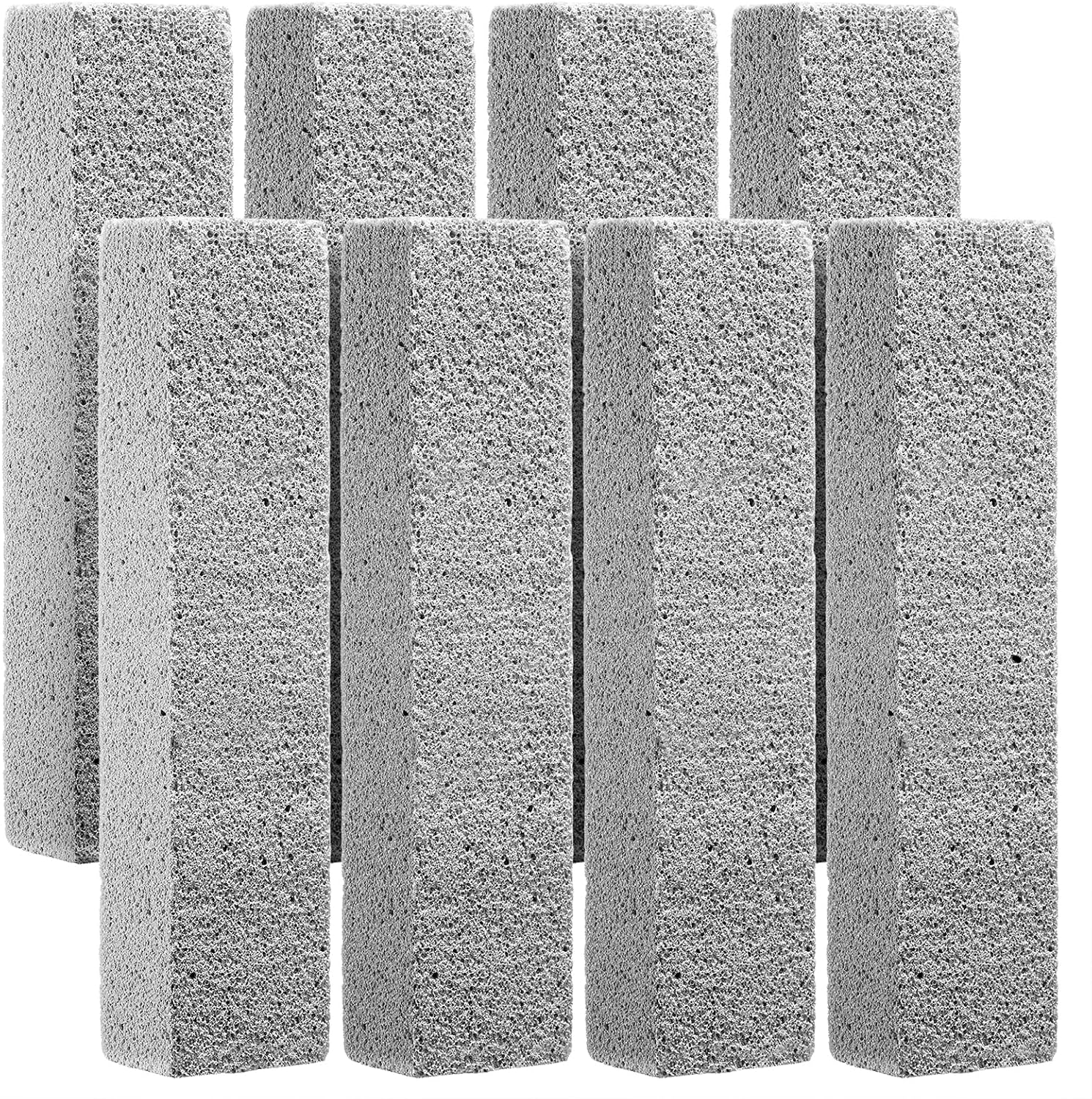 XTIIEED 8 Pack Pumice Stone Toilet Bowl Cleaner for Hard Water Rings | Scouring Bars Remove Mineral Buildup, Limescale and Rust from Toilets, Sinks, Bathtubs, Grills and Pool Tile